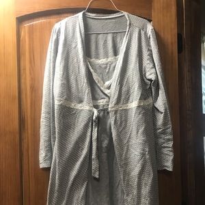 Maternity nightgown set of 2 (2 gowns, 2 robes)